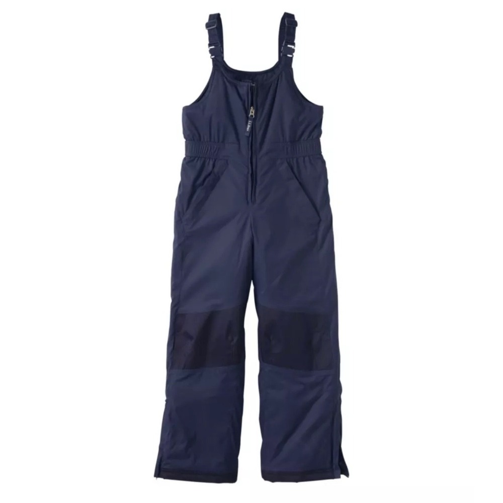 LL Bean Kids Navy Blue Cold Buster Bibs Ski Pants Sz 14 Reinforced Insulated - Picture 1 of 8